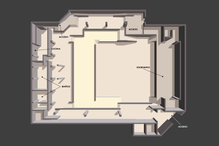 Plano del salón Oasis Arena Plano del salón Oasis Arena
