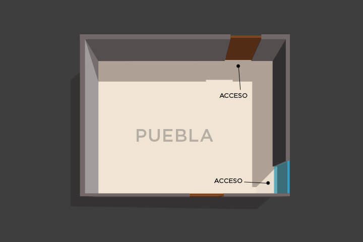Plano del salón Puebla Plano del salón Puebla