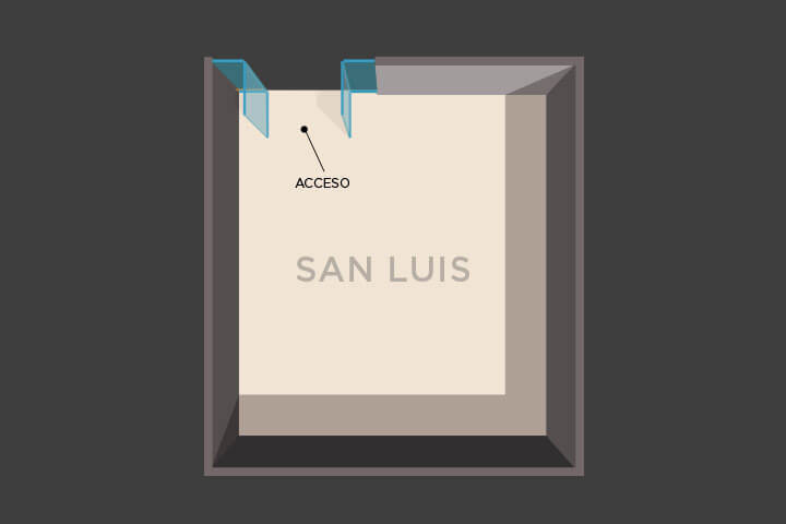 Plano del salón San Luis Plano del salón San Luis