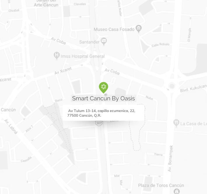 Mapa de Ubicacion del hotel Smart Cancun by Oasis Mapa de Ubicacion del hotel Smart Cancun by Oasis