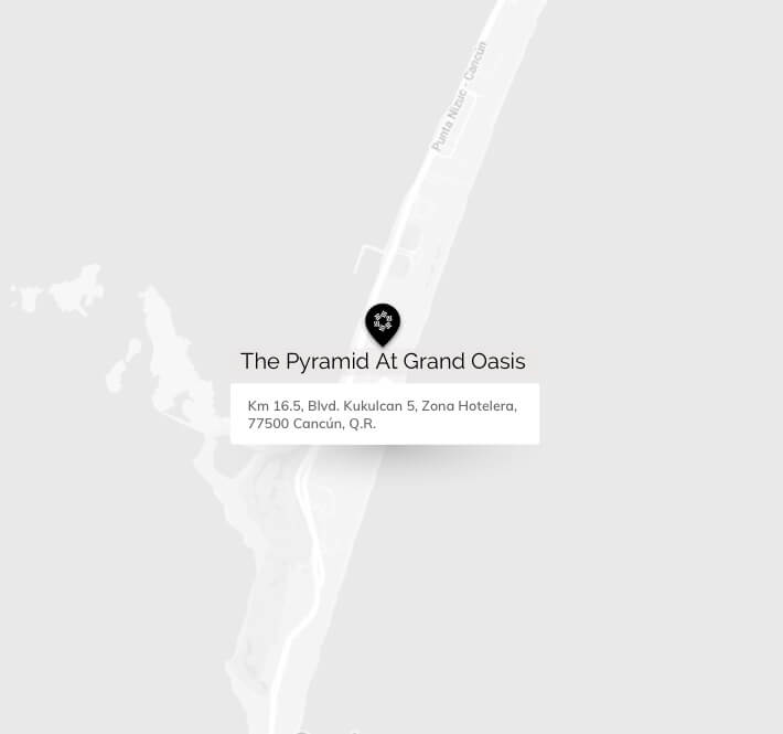 Location Map of the The Pyramid at Grand Oasis Hotel Location Map of the The Pyramid at Grand Oasis Hotel