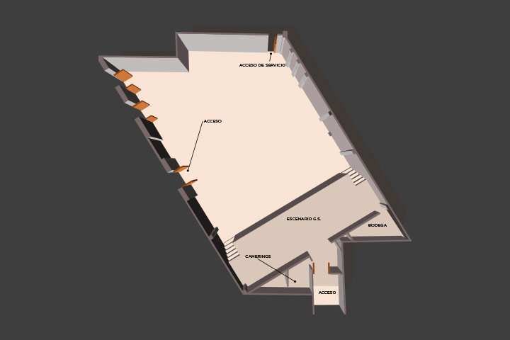 Floor plan of the lounge escenario grand salon Floor plan of the lounge escenario grand salon