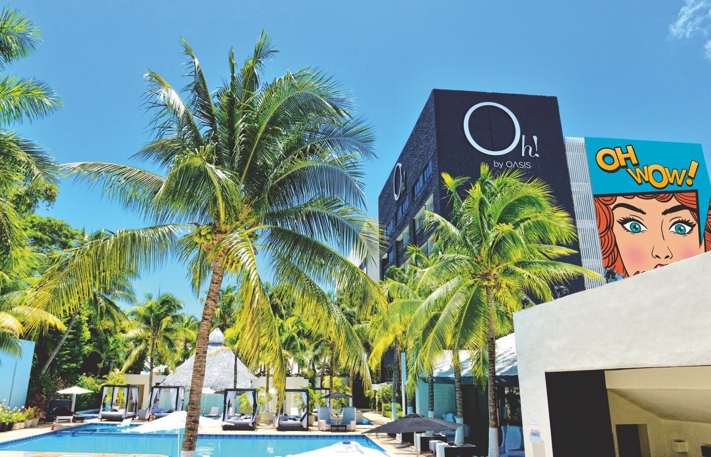 Vista de Fachada hotel Oh! Cancun The Urban Oasis